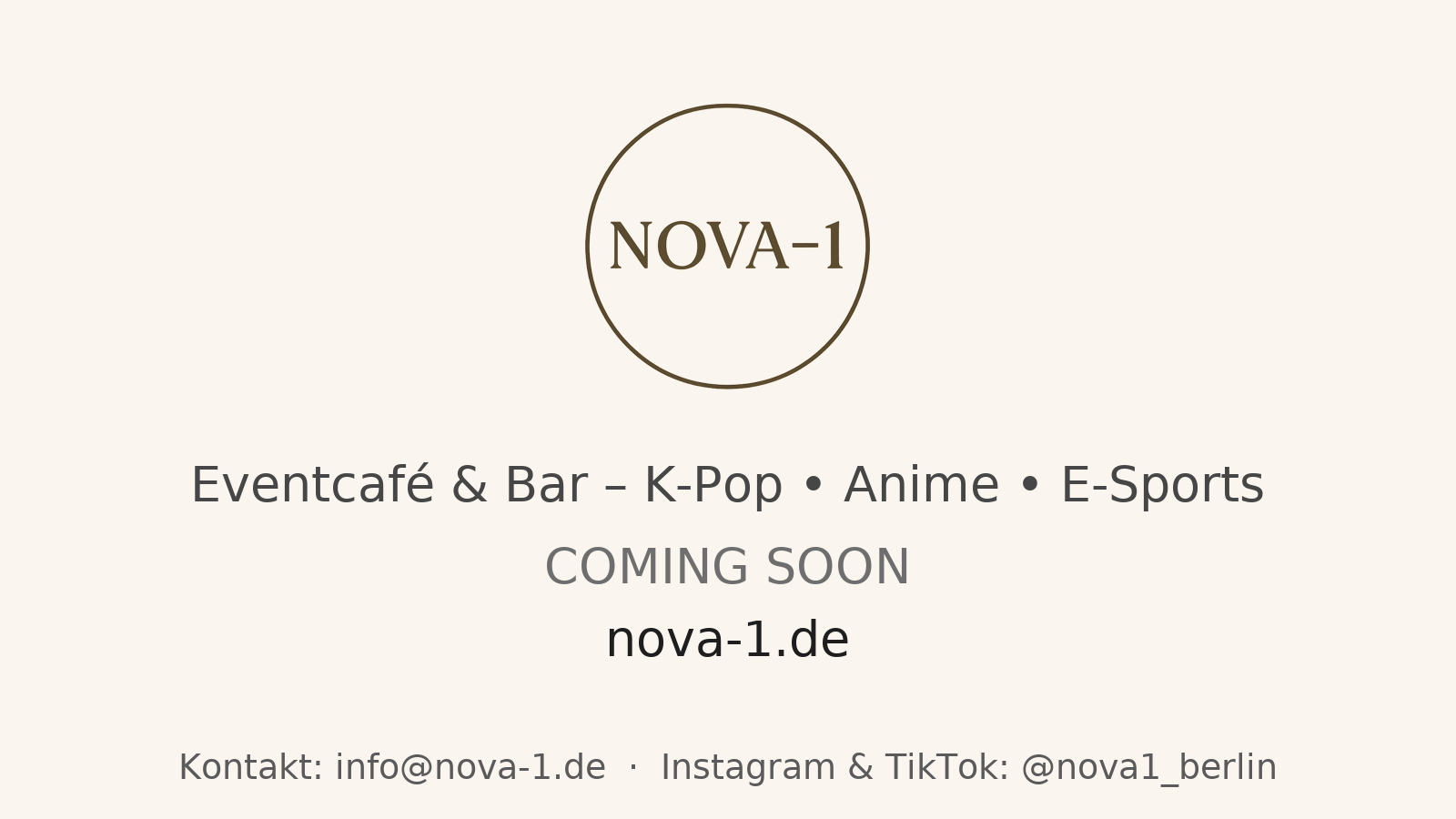 NOVA-1 Coming Soon Banner